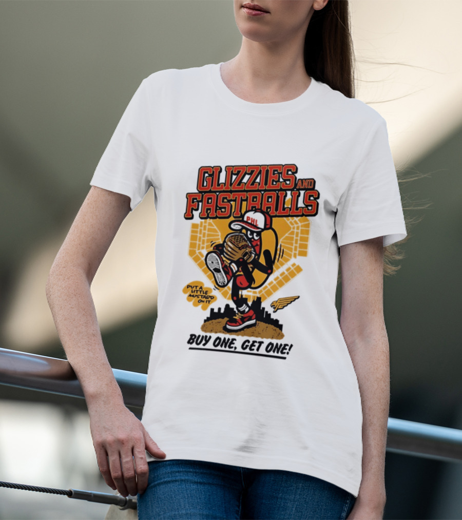 Glizzies And Fastballs Philly Baseball Buy One Get One T-Shirt