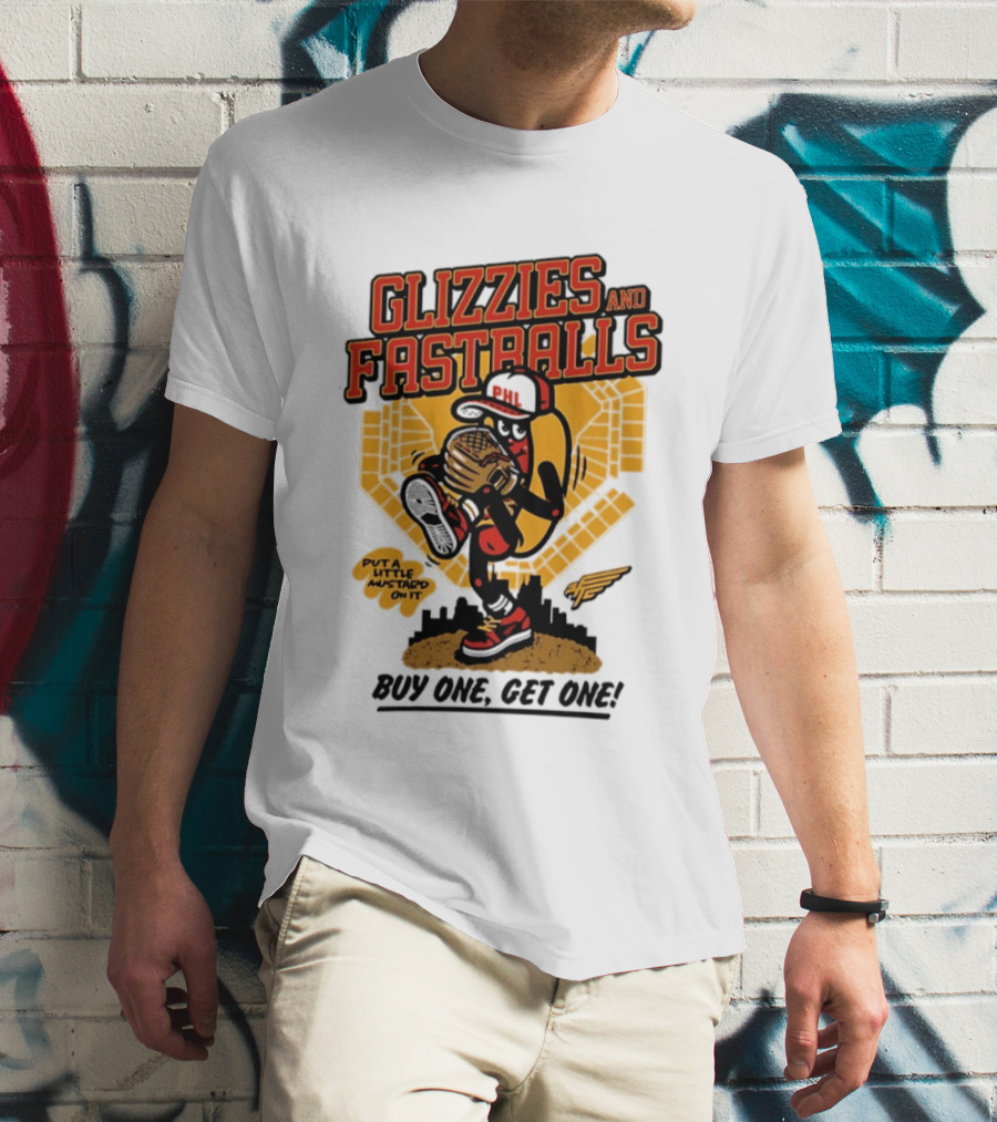 Glizzies And Fastballs Philly Baseball Buy One Get One T-Shirt