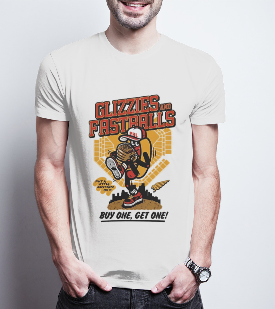 Glizzies And Fastballs Philly Baseball Buy One Get One T-Shirt