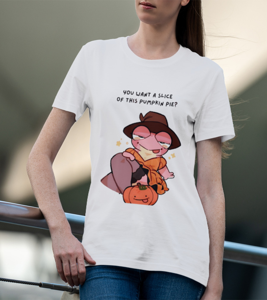 You Want A Slice Of This Pumpkin Pie Frog In Witch Hat With Pumpkin T-Shirt