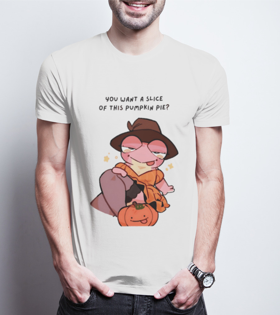 You Want A Slice Of This Pumpkin Pie Frog In Witch Hat With Pumpkin T-Shirt