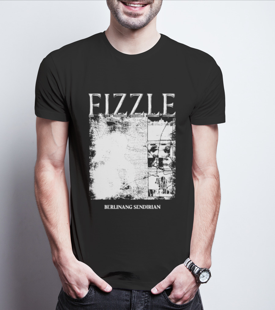 Fizzle Berlinang Sendirian Indie Rock Music T-Shirt