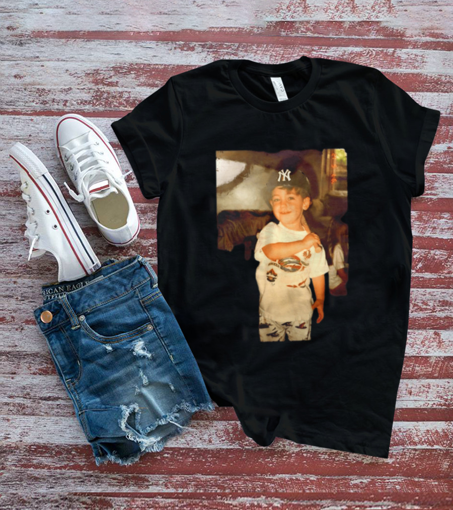 Cody Bellinger Young Yankee Fan Childhood Photo New York Yankees Cap T-Shirt