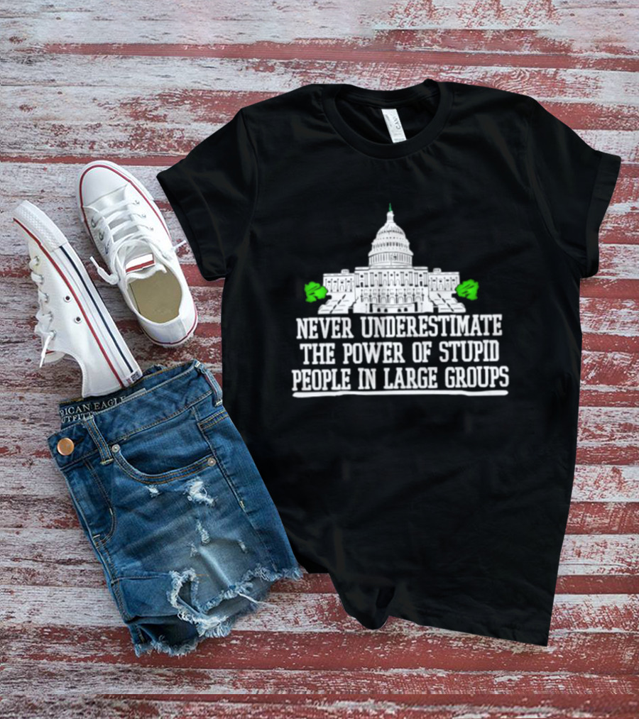 Never Underestimate The Power Of Stupid People In Large Groups Capitol Building T-Shirt