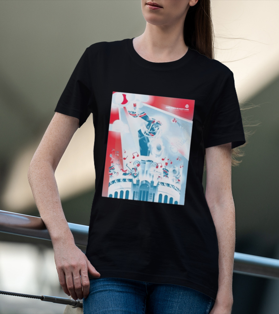 Ohio State Buckeyes Vs Maryland 2026 Football Stadium Celebration T-Shirt