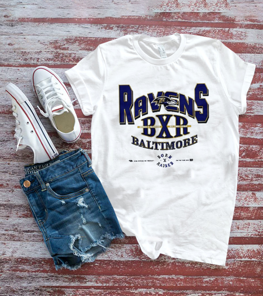 Ravens BXR Baltimore Born X Raised On The Turf T-Shirt