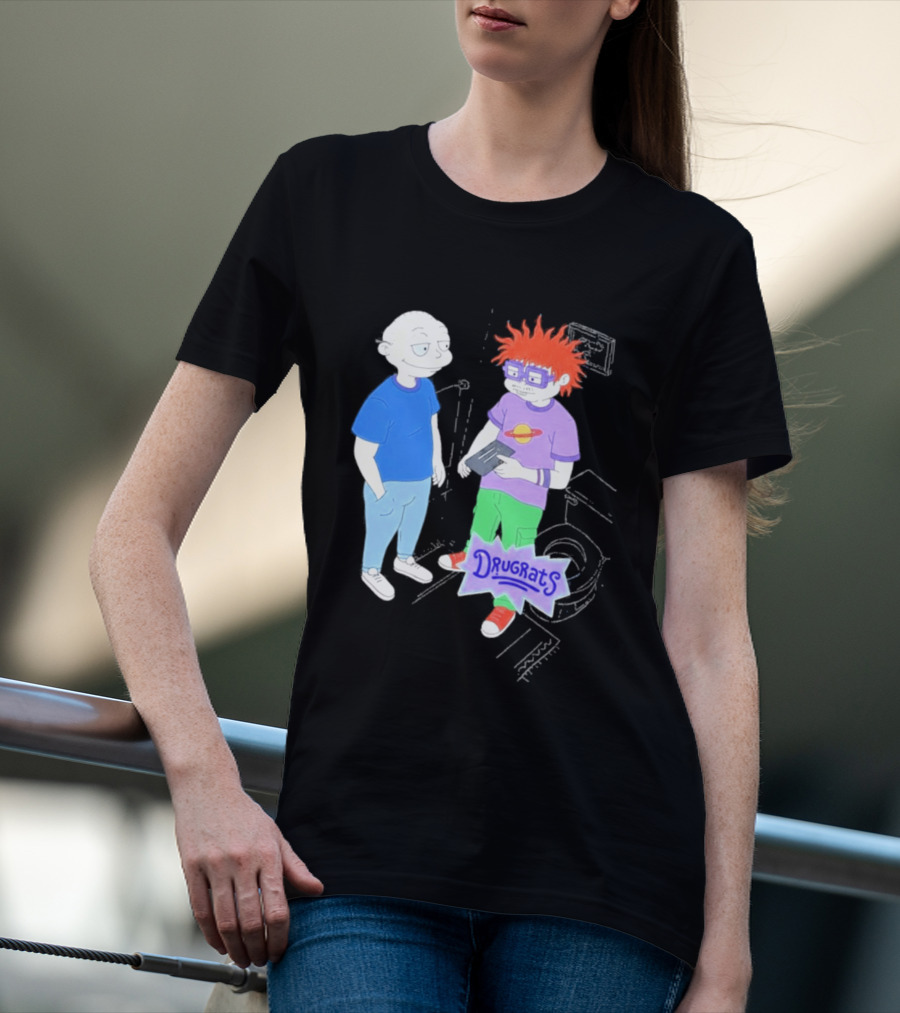 Tommy And Chuckie Drugrats Parody With Cartoon Characters T-Shirt