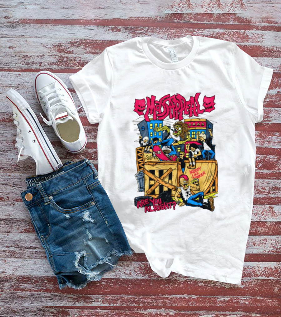 Massappeal Are You Alright Nobody Like Thinker Suffer Skateboarding Scene T-Shirt