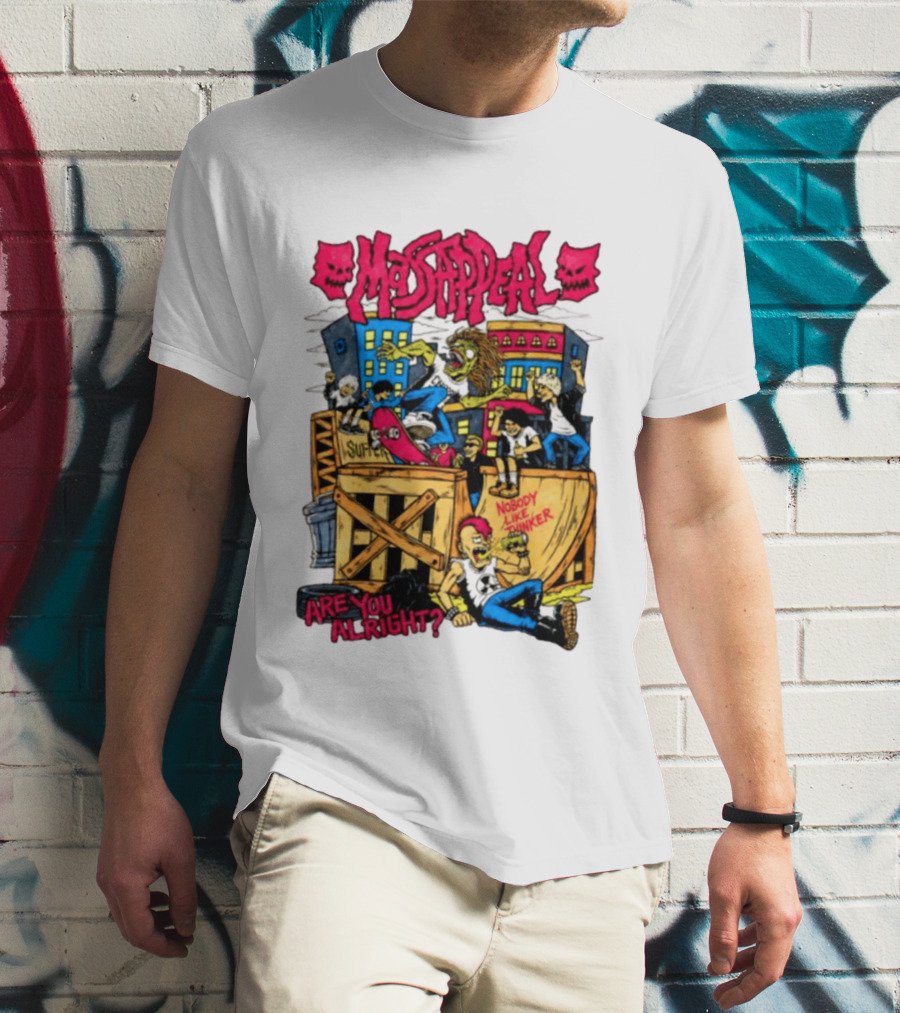 Massappeal Are You Alright Nobody Like Thinker Suffer Skateboarding Scene T-Shirt