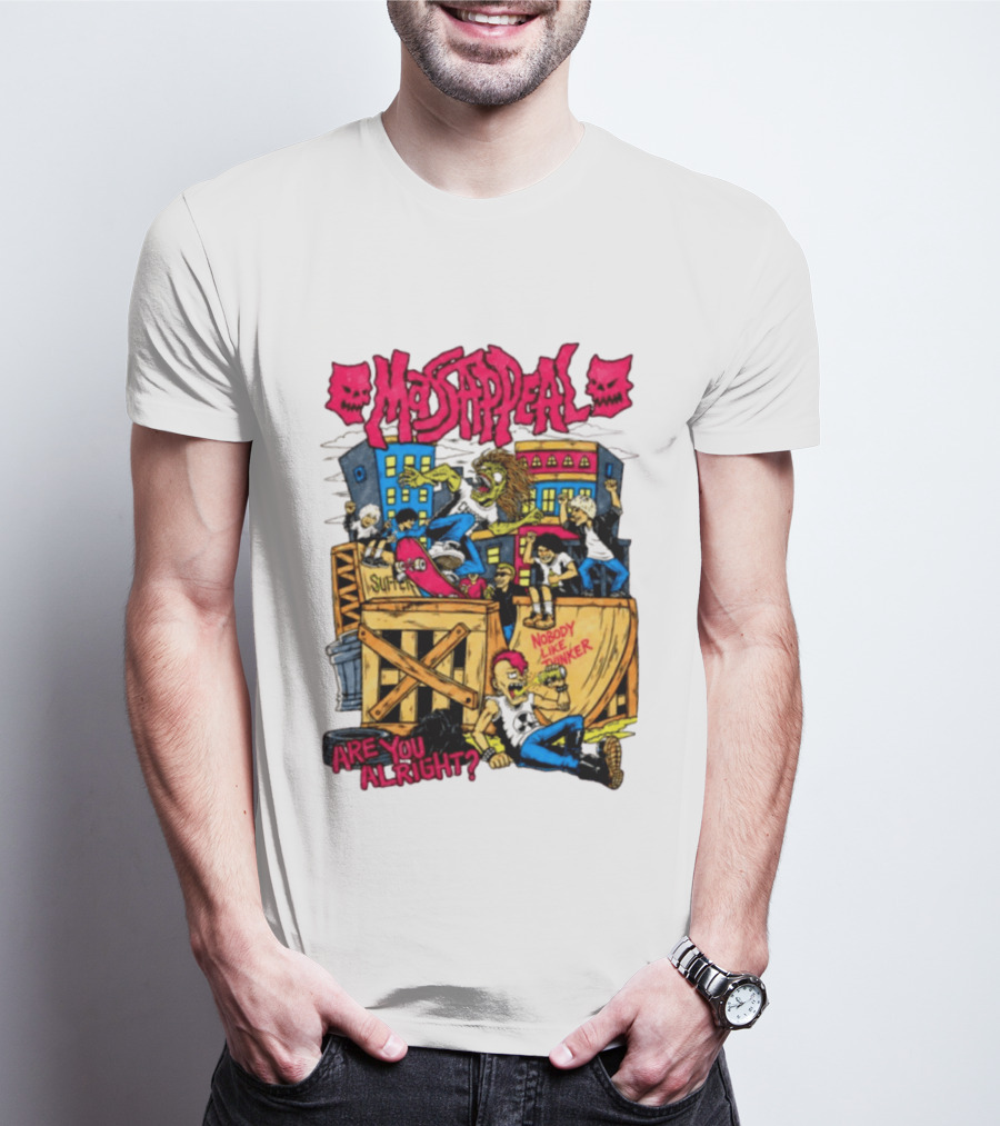 Massappeal Are You Alright Nobody Like Thinker Suffer Skateboarding Scene T-Shirt