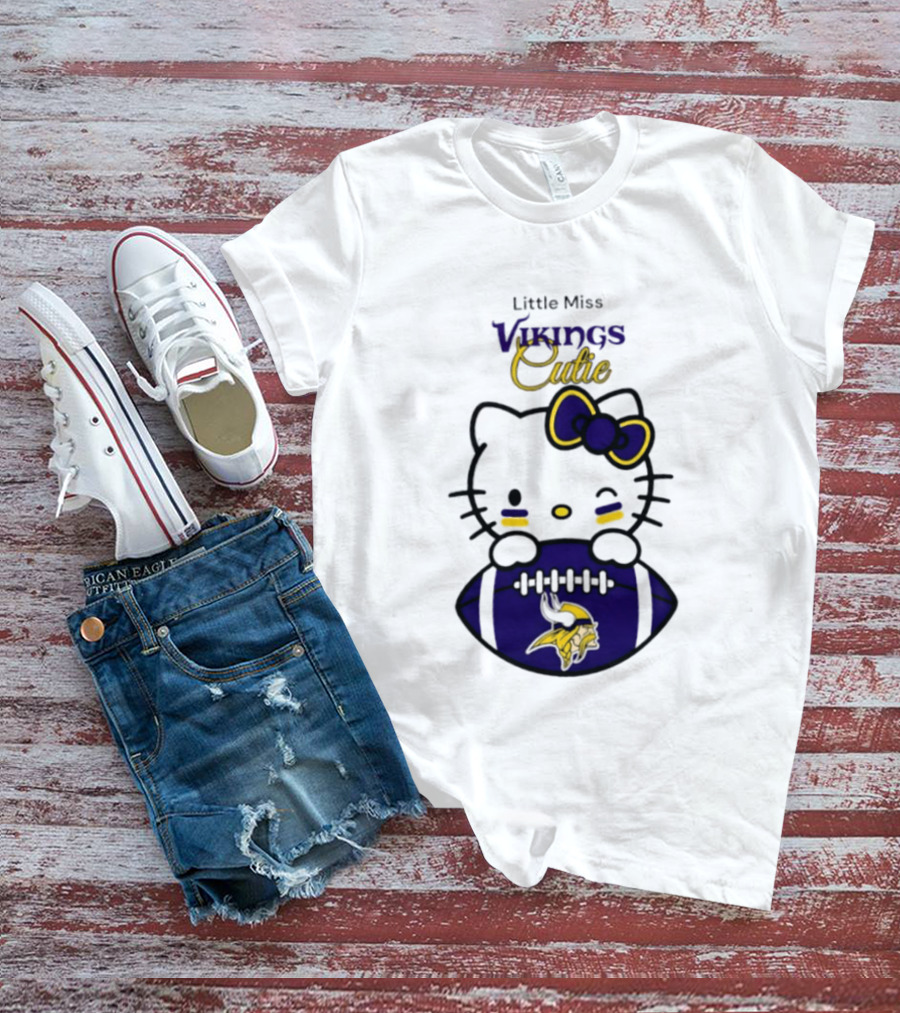 Minnesota Vikings Little Miss Vikings Cutie 2026 Season Football T-Shirt