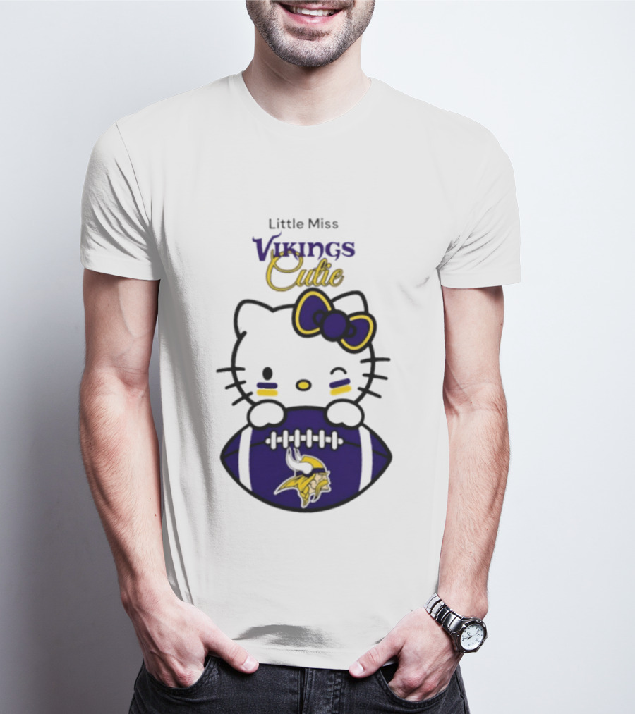 Minnesota Vikings Little Miss Vikings Cutie 2026 Season Football T-Shirt