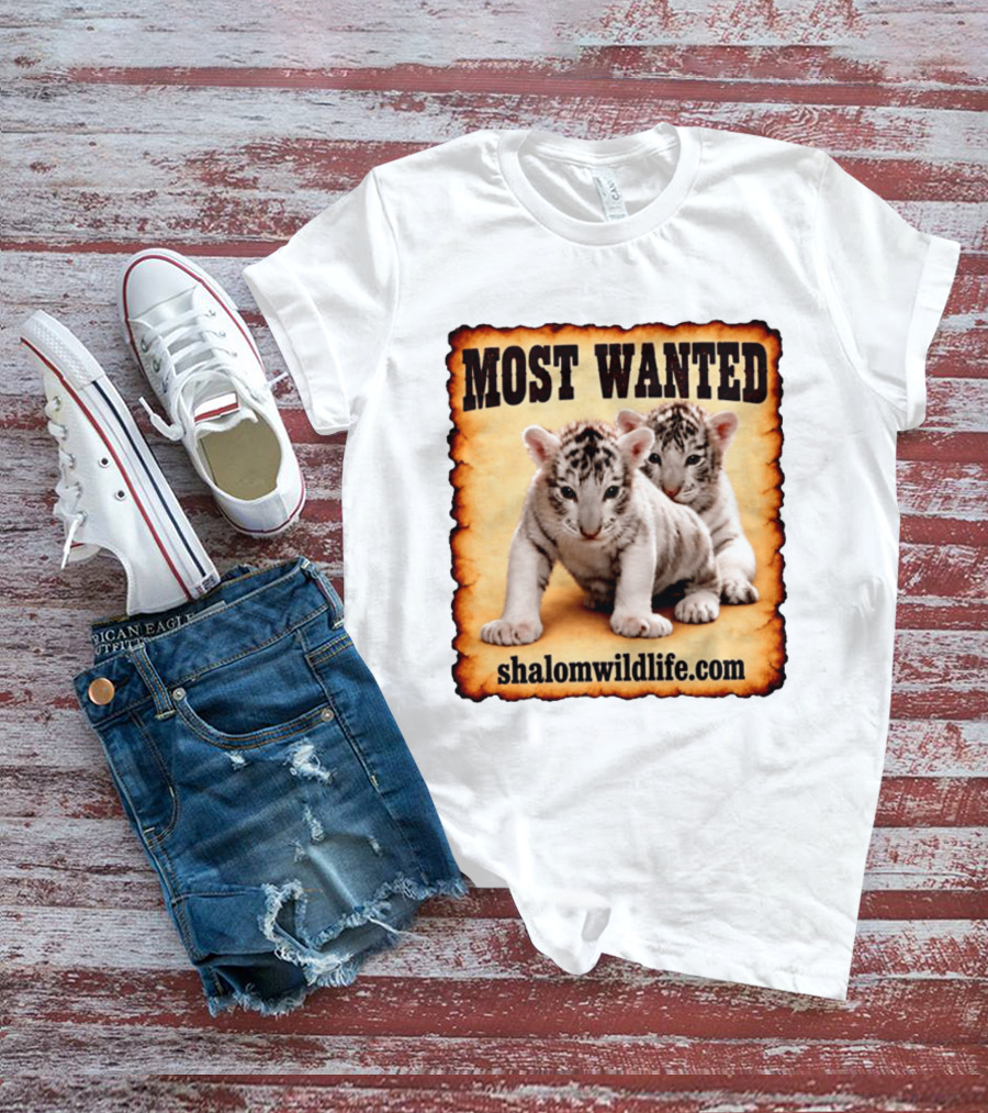 MOST WANTED White Tiger Cubs Shalom Wildlife T-Shirt