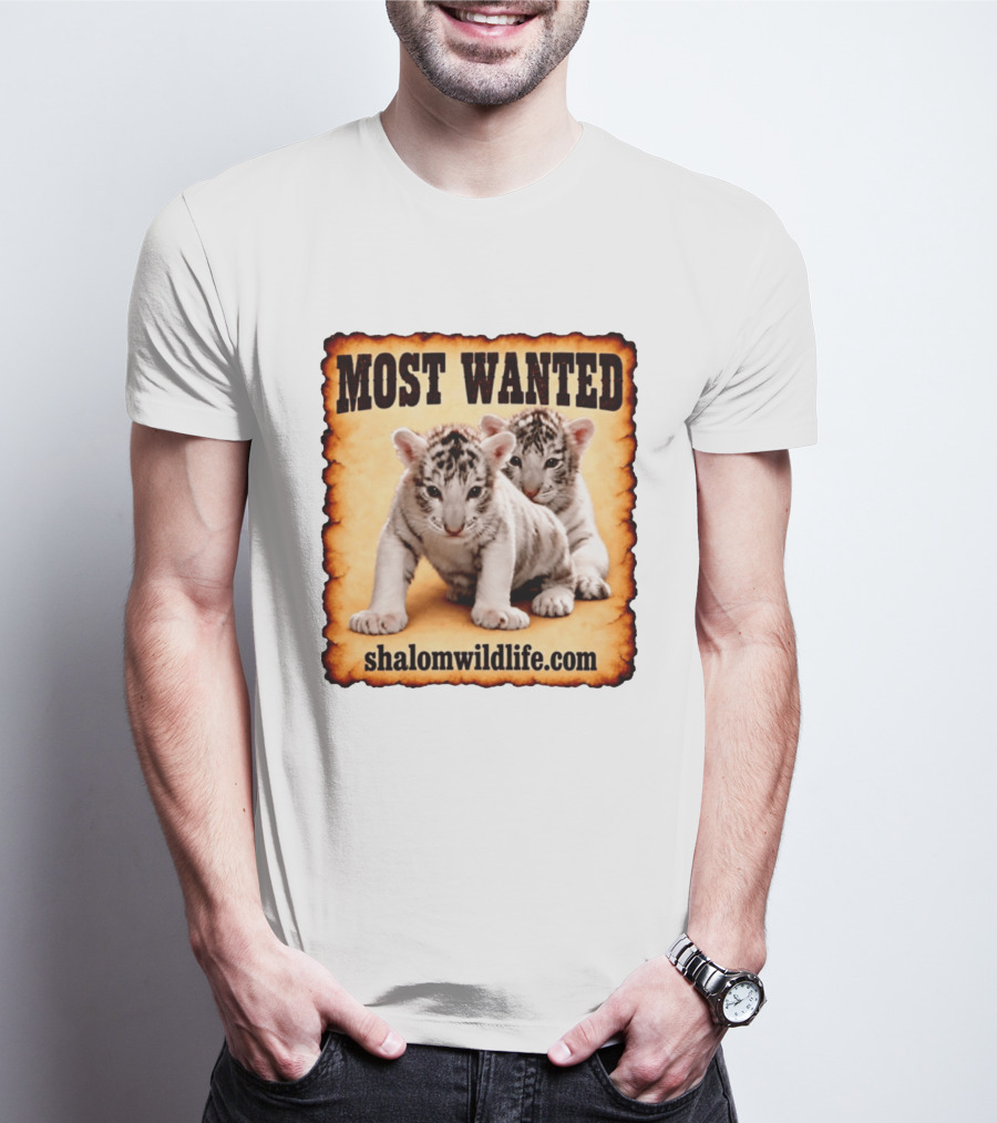 MOST WANTED White Tiger Cubs Shalom Wildlife T-Shirt
