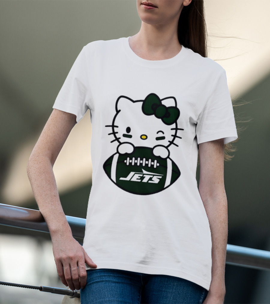 New York Jets Hello Kitty Football 2026 Season Collaboration T-Shirt