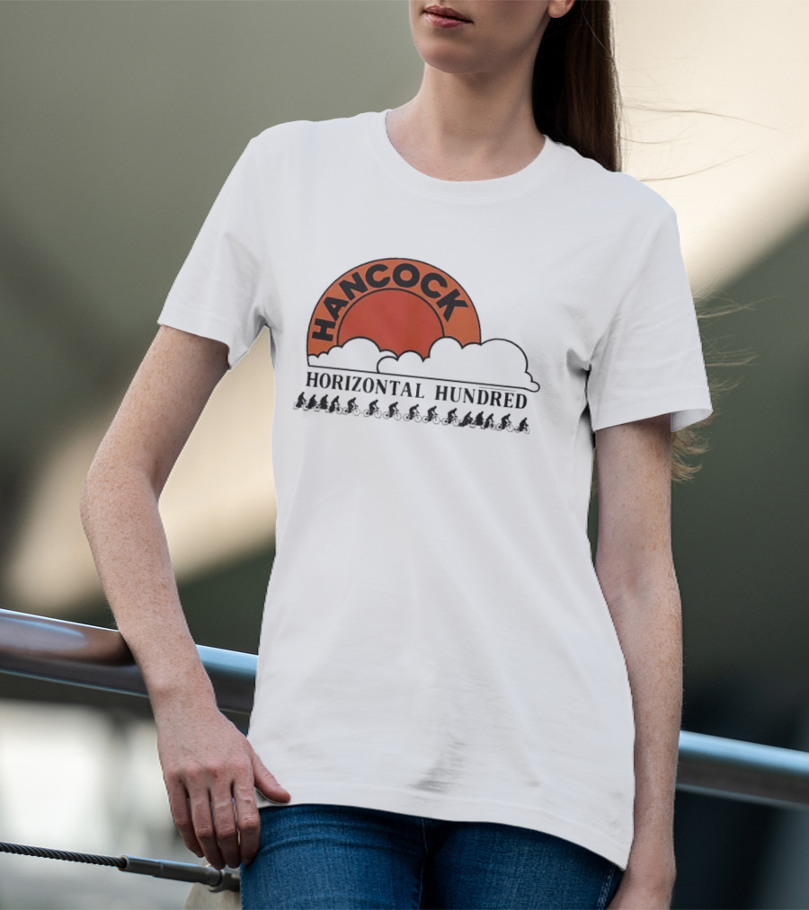 Hancock Horizontal Hundred Cycling Event Rj Decker Aloysius Aiken T-Shirt