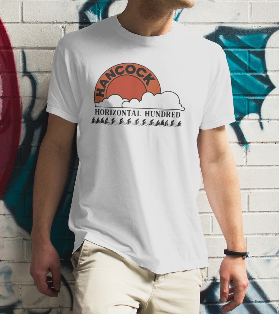 Hancock Horizontal Hundred Cycling Event Rj Decker Aloysius Aiken T-Shirt
