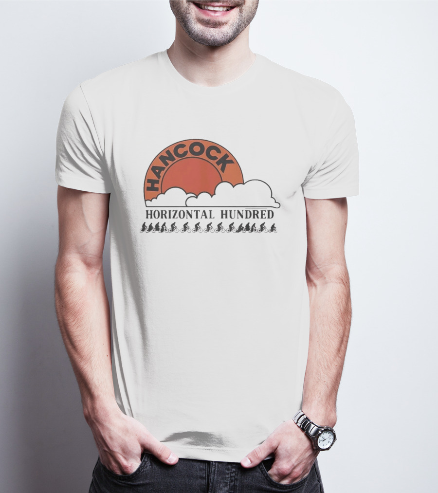 Hancock Horizontal Hundred Cycling Event Rj Decker Aloysius Aiken T-Shirt