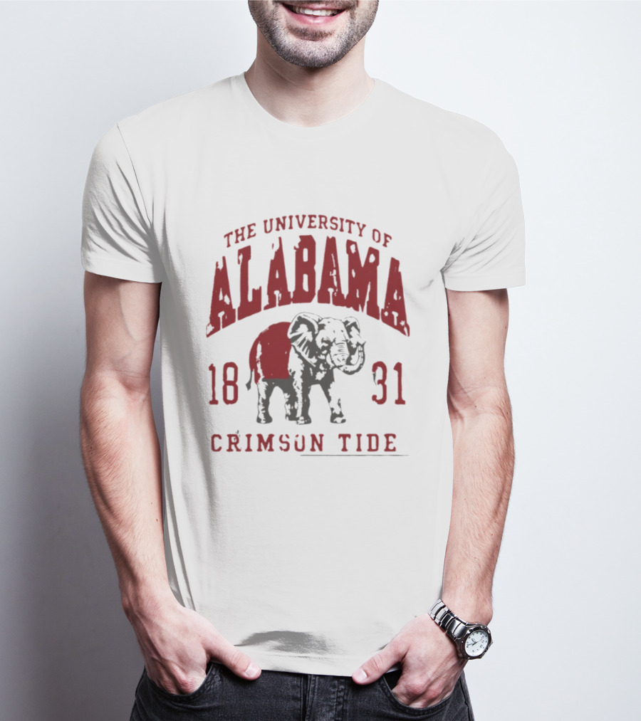 The University Of Alabama 1831 Crimson Tide Elephant T-Shirt