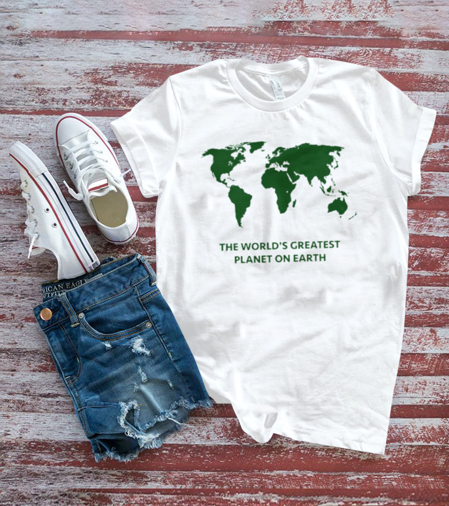 The World's Greatest Planet On Earth World Map T-Shirt