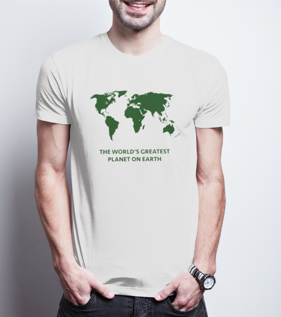 The World's Greatest Planet On Earth World Map T-Shirt