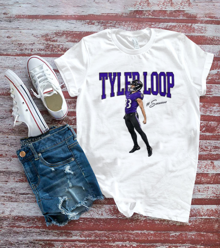 Tyler Loop Baltimore Football Player Celebration T-Shirt