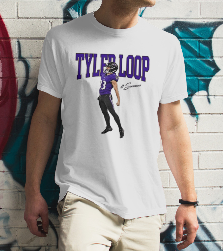 Tyler Loop Baltimore Football Player Celebration T-Shirt