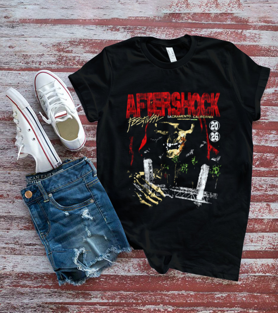 Aftershock Festival 2026 Sacramento CA October 1 4 2026 Dark Crossing Festival T-Shirt