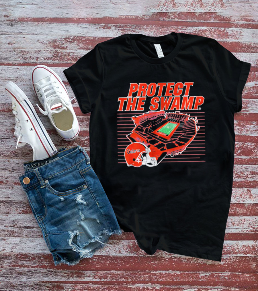 Florida Gators Protect The Swamp Stadium Helmet Football T-Shirt