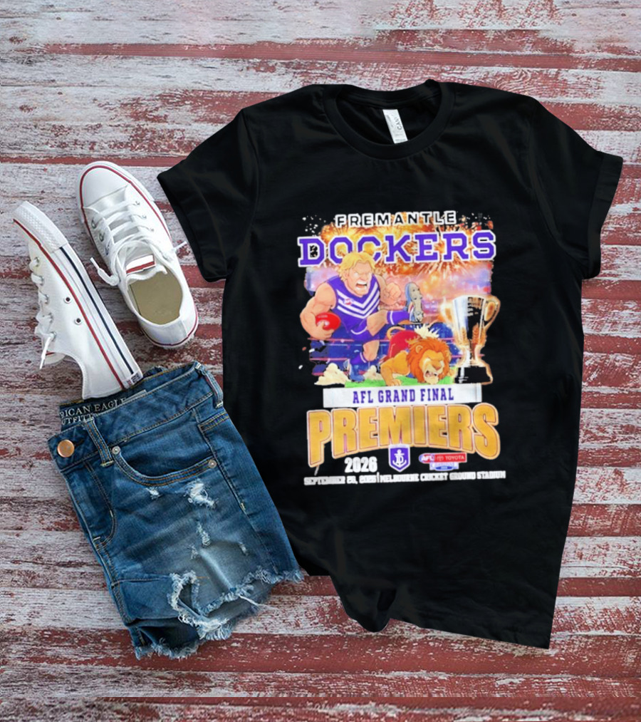 Fremantle Dockers 2026 AFL Grand Final Premiers Trophy Melbourne Cricket Ground Stadium T-Shirt