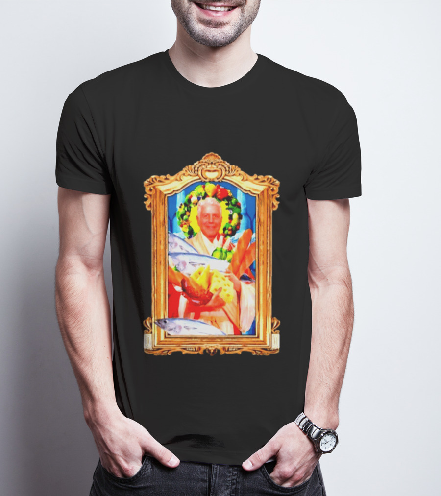 Anthony Bourdain Saint Of Food Chef Icon With Culinary Halo T-Shirt