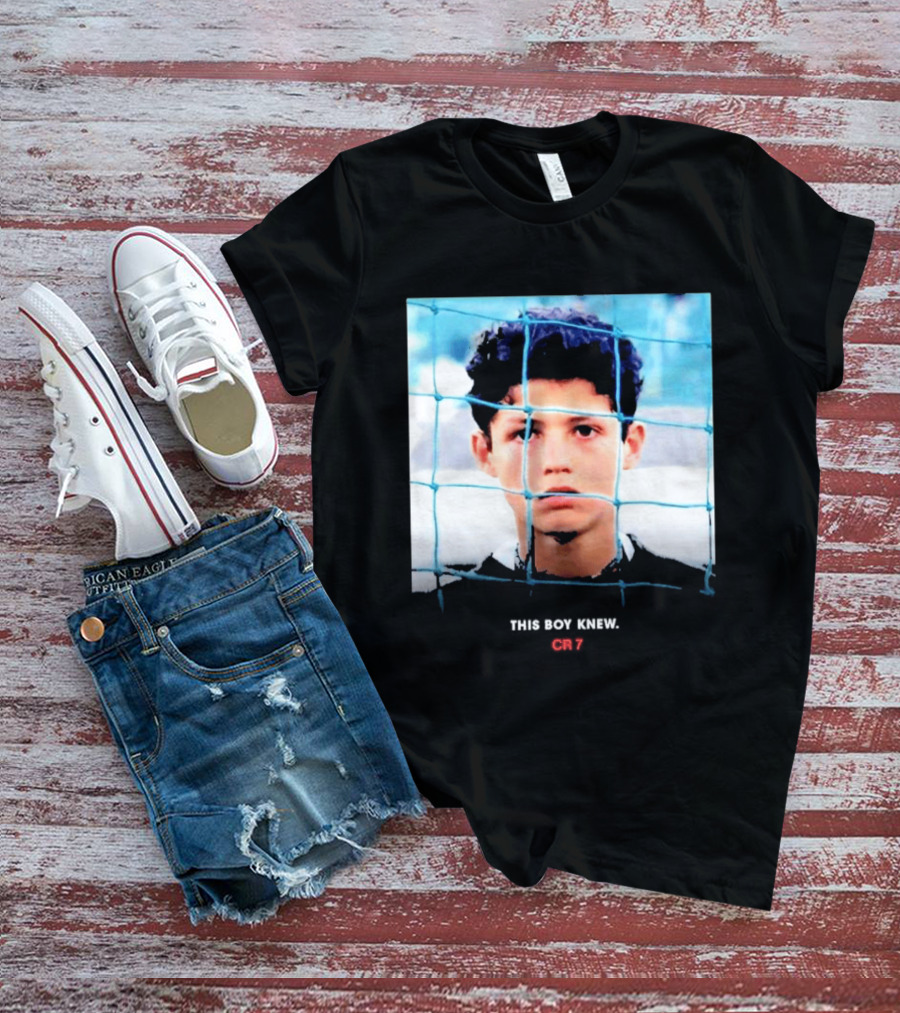 Cristiano Ronaldo Young Boy Knew CR7 Football Childhood Legend T-Shirt