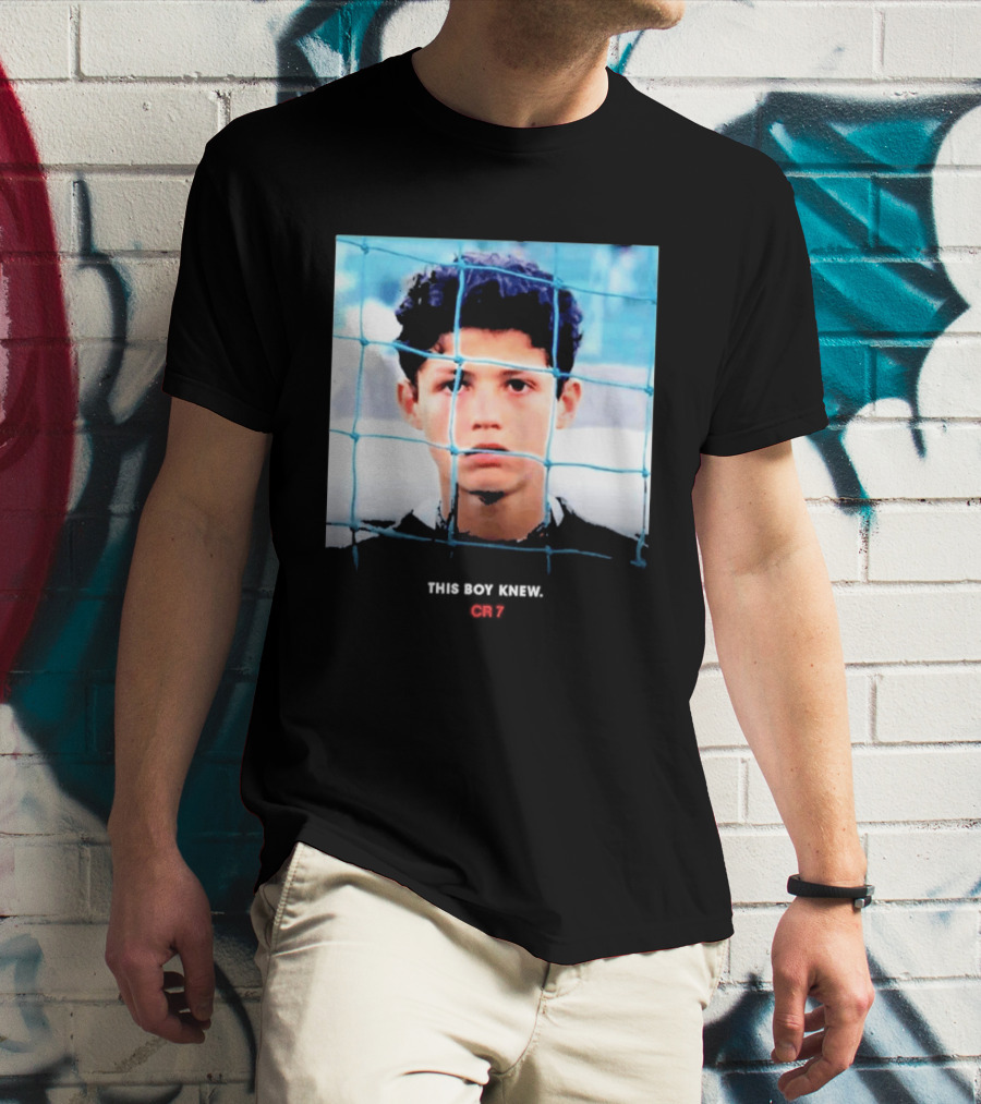 Cristiano Ronaldo Young Boy Knew CR7 Football Childhood Legend T-Shirt