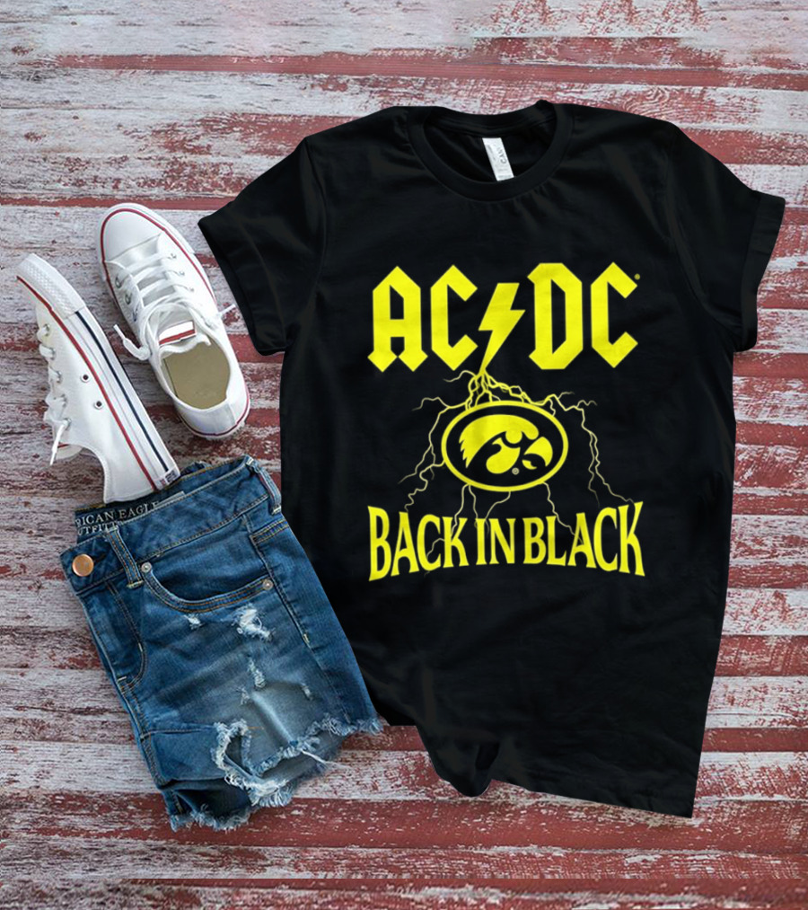 Iowa Hawkeyes AC DC Back In Black College GameDay 2026 T-Shirt