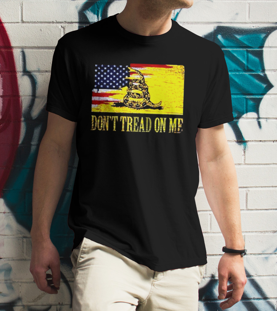 American Flag And Gadsden Snake Don't Tread On Me T-Shirt
