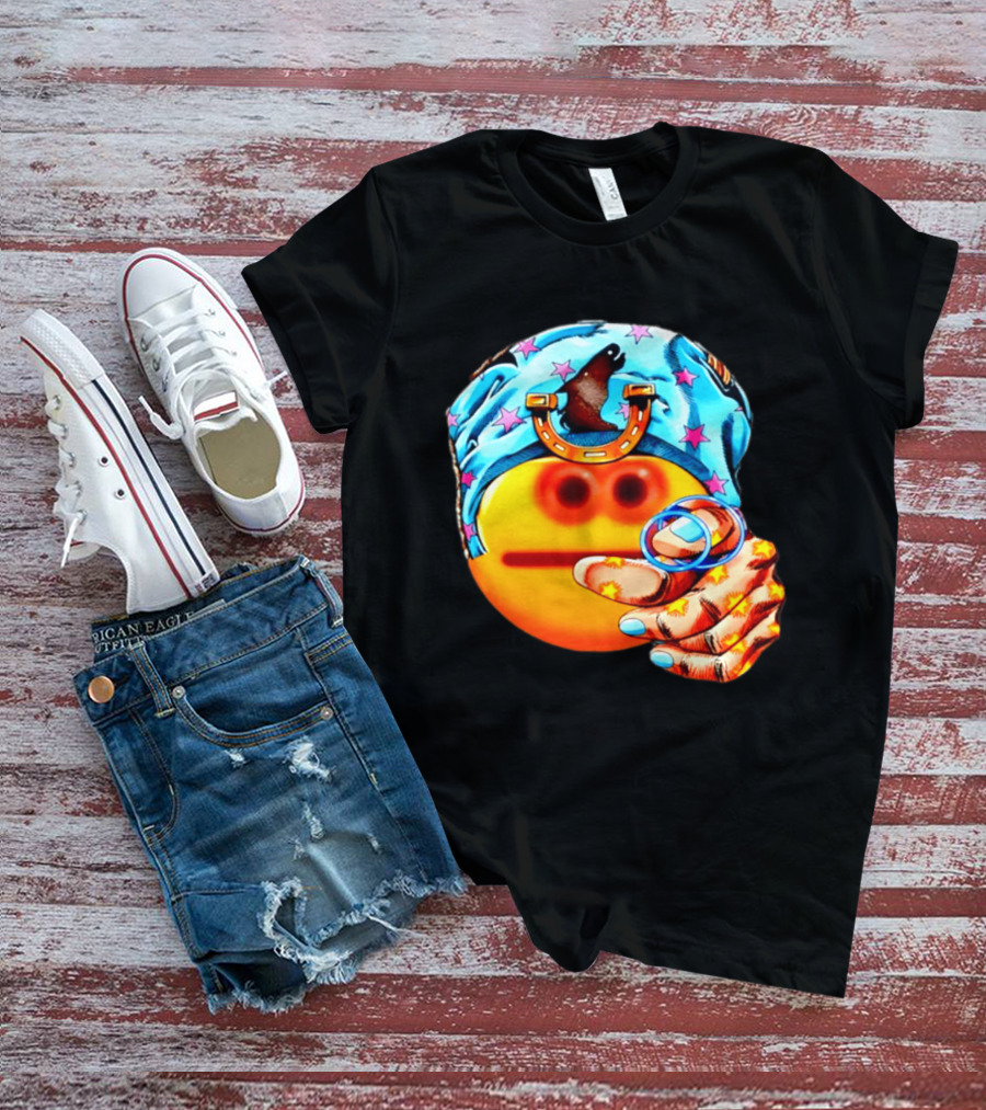 Johnny Joestar Emoji Icon With Star And Horse T-Shirt