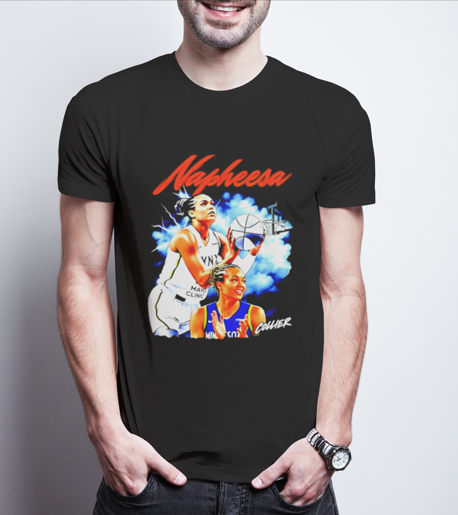 Napheesa Collier Minnesota Lynx Basketball Player In Action T-Shirt