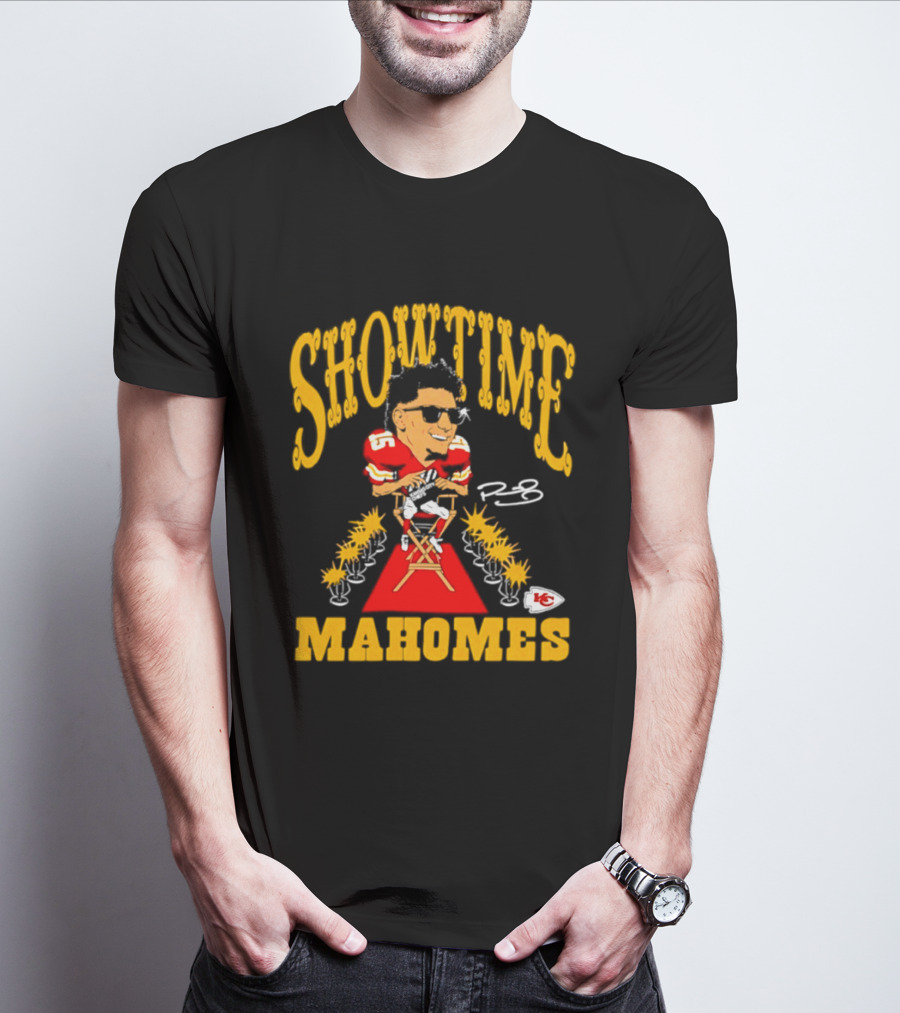 Showtime Mahomes Kansas City Chiefs Football Iconic Caricature T-Shirt