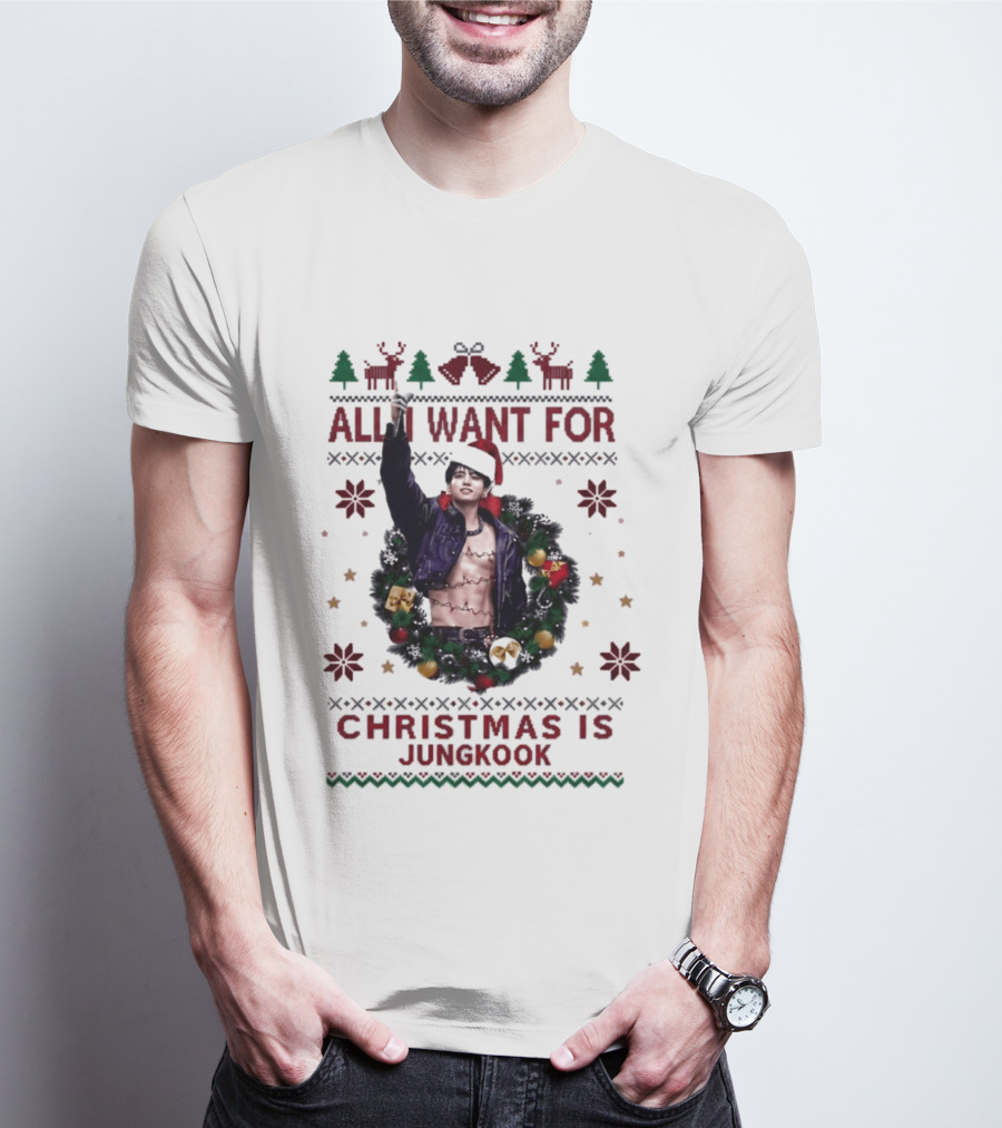 All I Want For Christmas Is Jungkook Holiday T-Shirt