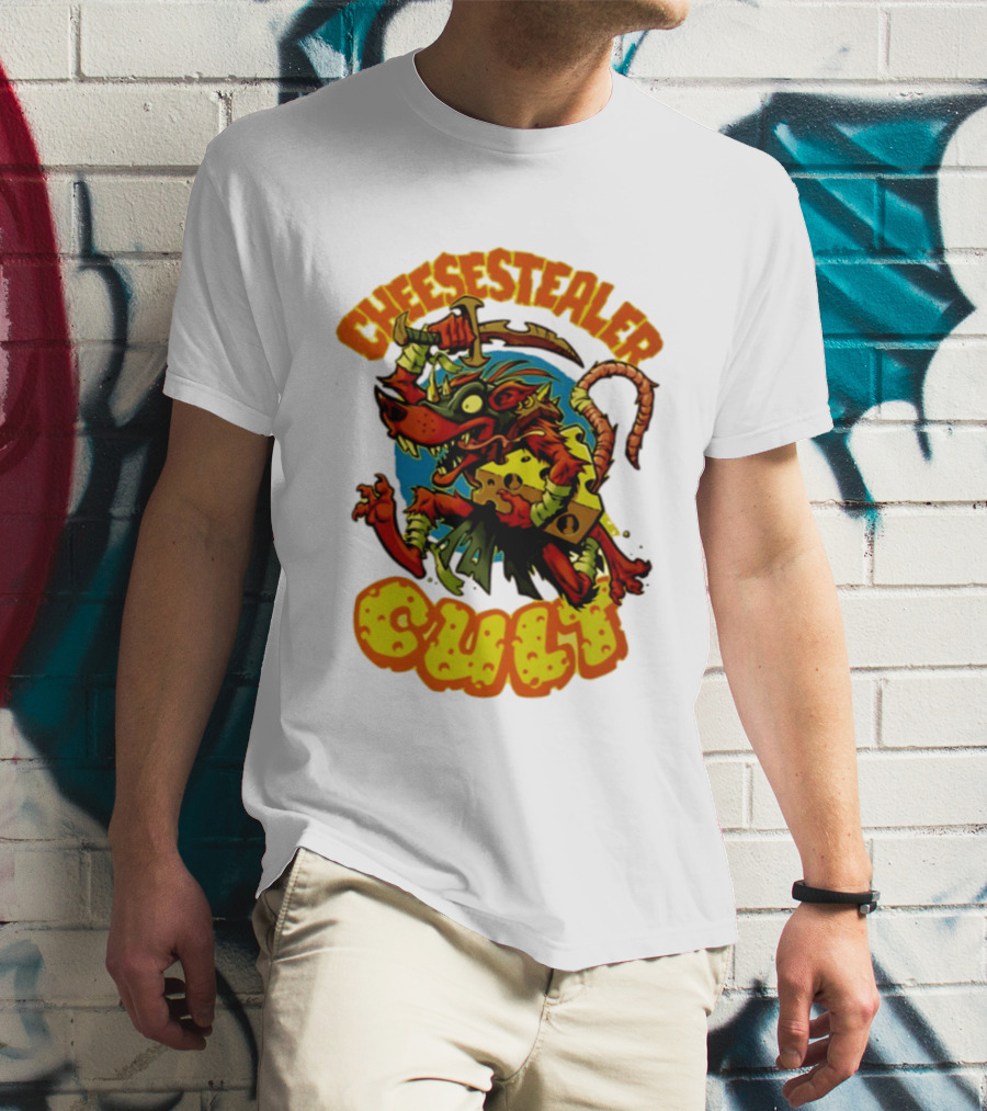 Cheesestealer Cult Rat With Cheese Halloween Fantasy T-Shirt