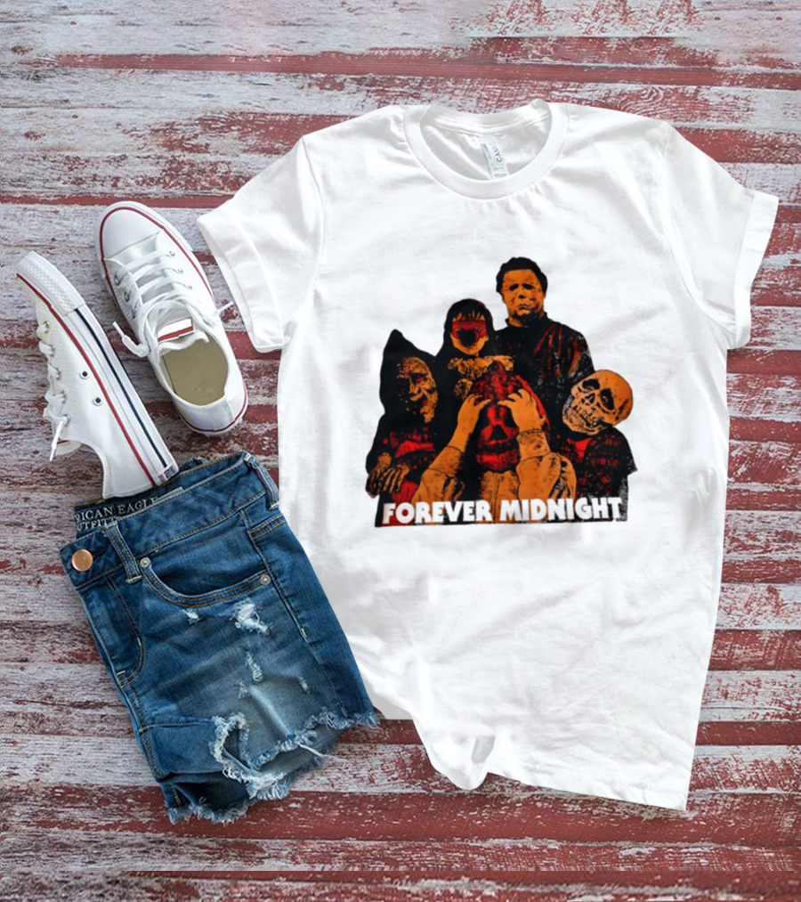 Forever Midnight Horror Icons Halloween Classic Characters T-Shirt