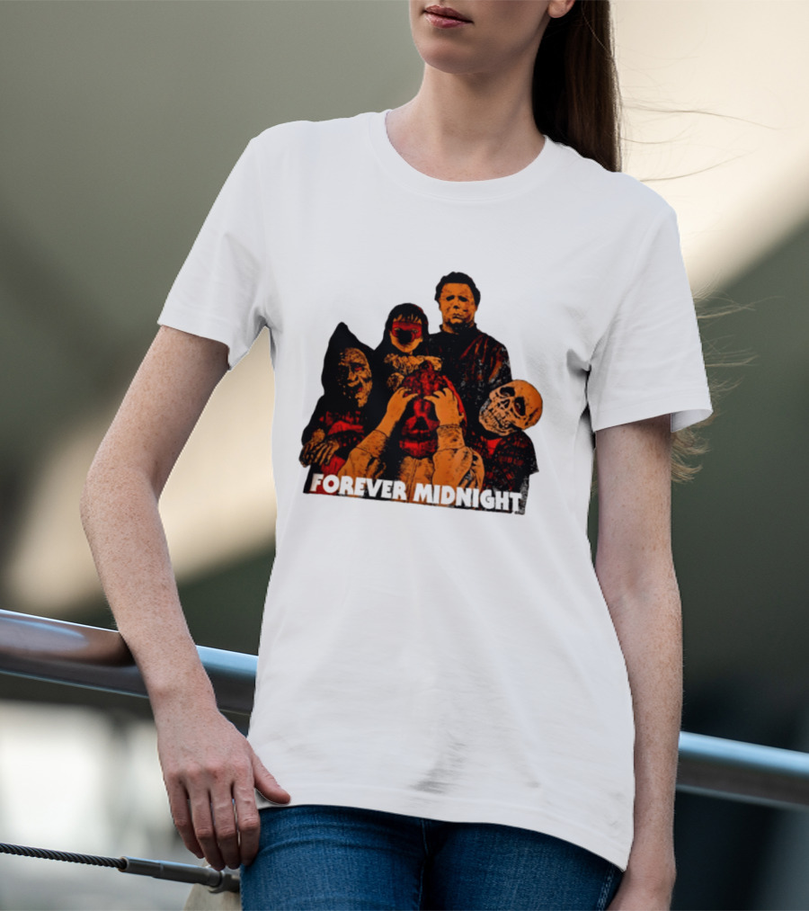 Forever Midnight Horror Icons Halloween Classic Characters T-Shirt