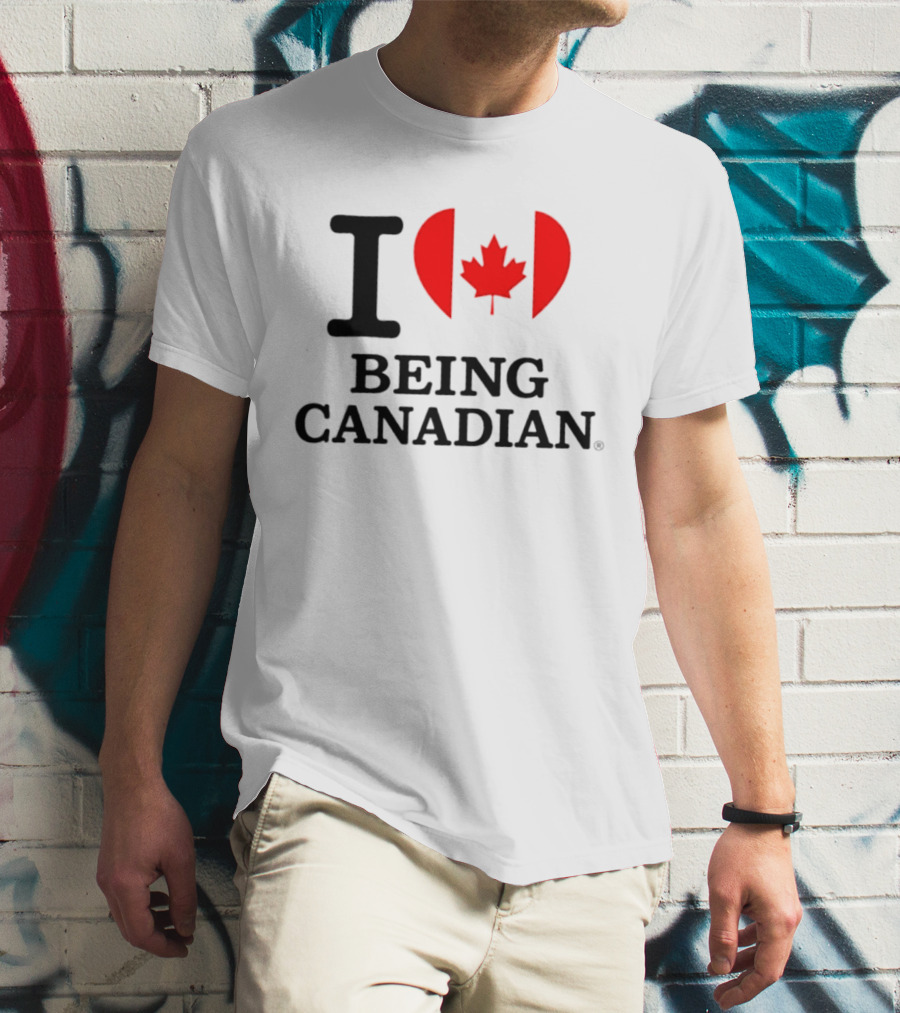 I Heart Maple Leaf Being Canadian T-Shirt