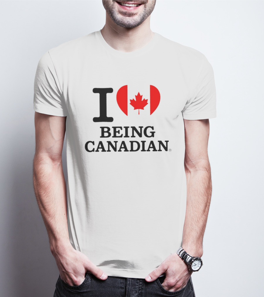 I Heart Maple Leaf Being Canadian T-Shirt