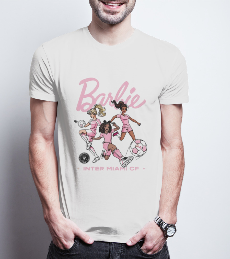 Barbie Inter Miami CF Soccer Collaboration MLS Players T-Shirt
