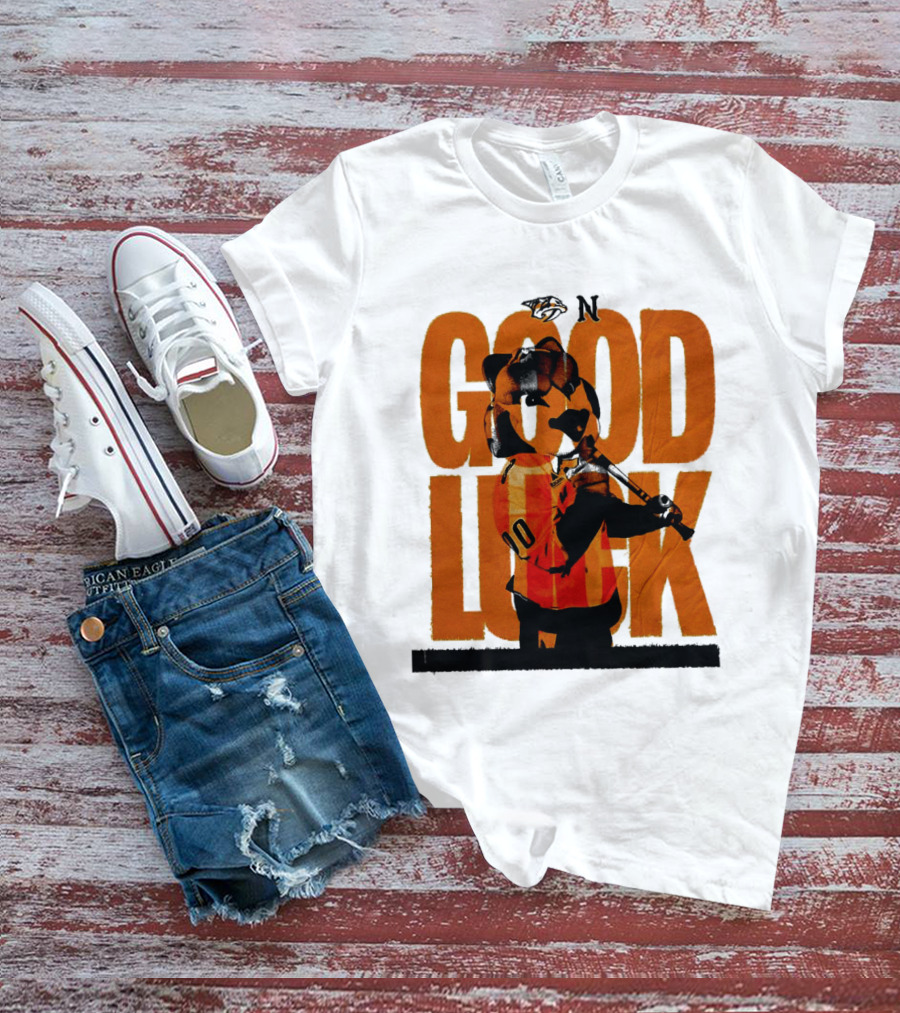 Nashville Predators Gnash Good Luck Hockey T-Shirt