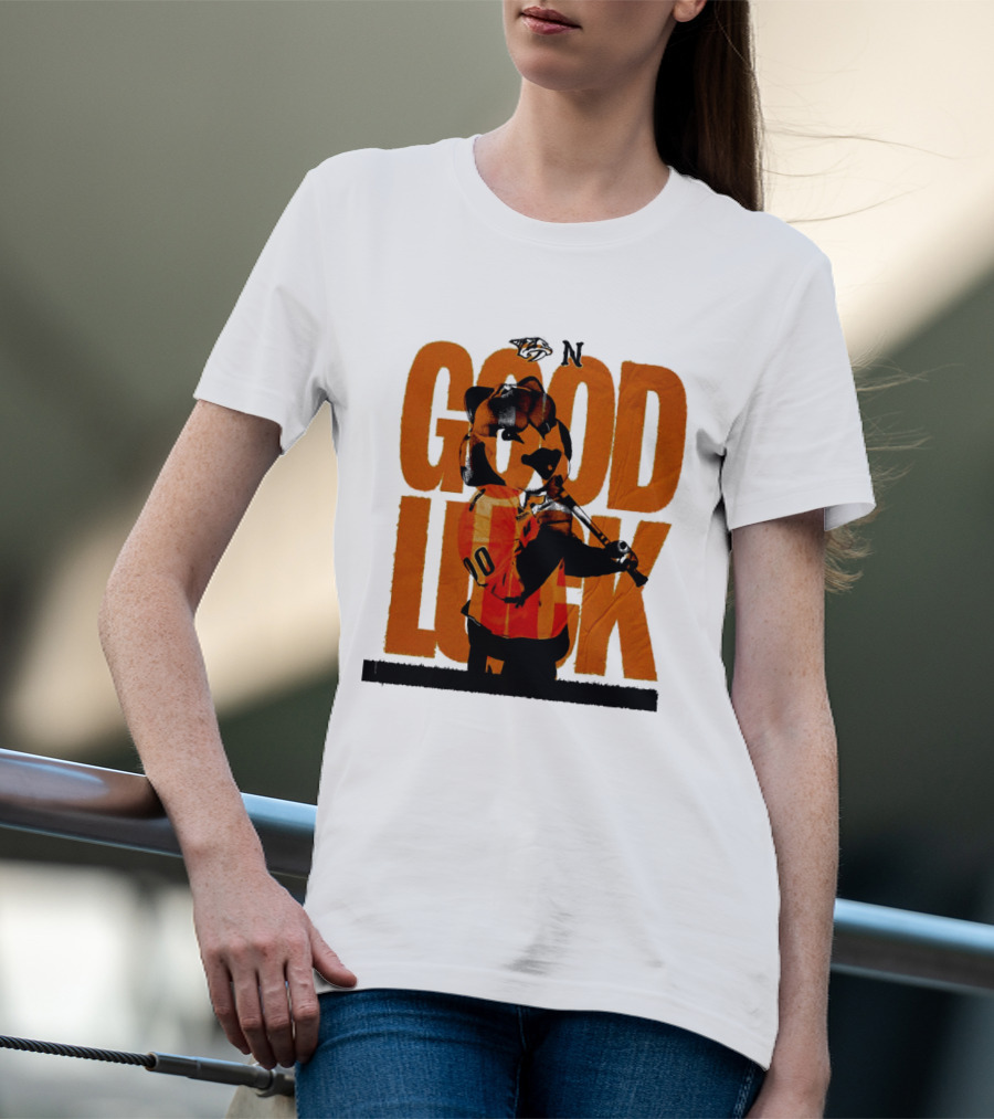 Nashville Predators Gnash Good Luck Hockey T-Shirt