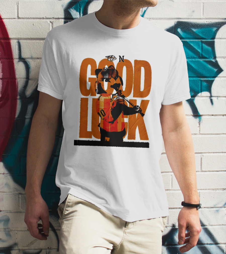 Nashville Predators Gnash Good Luck Hockey T-Shirt