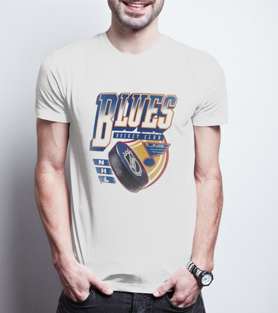 St. Louis Blues NHL Hockey Club Iconic Timeless Blue Note T-Shirt