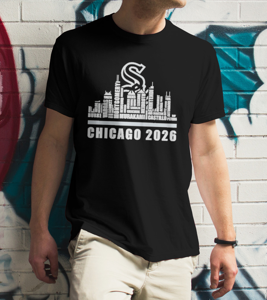 Chicago White Sox 2026 Skyline Roster Name Player Team T-Shirt